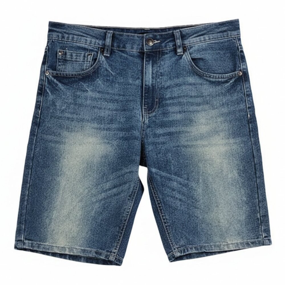 NWOT Ecko Unltd Relaxed Men's Acid Wash Cotton Denim Shorts Jorts Hip Hop Y2K 34